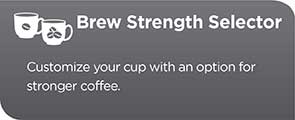 Brew Strength Selector to customize your cup with an option for stronger coffee CM4200S